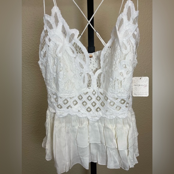 #141 Free People Adella White Cami - Picture 6 of 7
